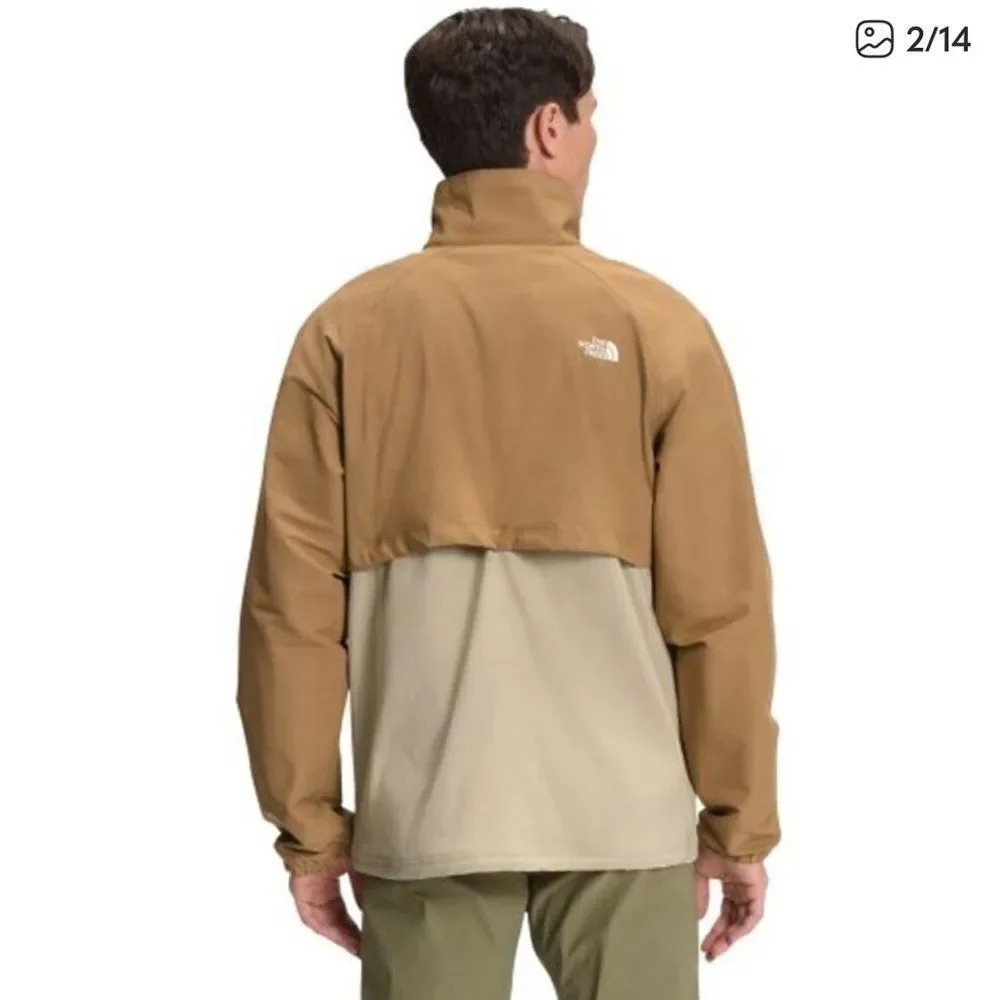 The North Face Class V Full Zip Jacket Colorblock Utility Brown Twill Mens Large